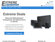 Tablet Screenshot of extremeliquidation.com